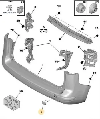 Çeki demir kapak peugeot  resmi
