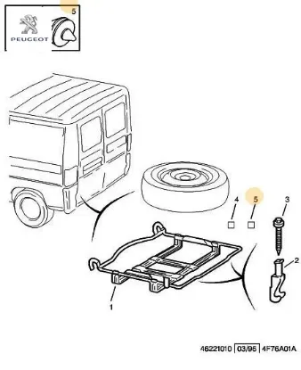 Stepne baglantı klıpsı boxer peugeot  resmi