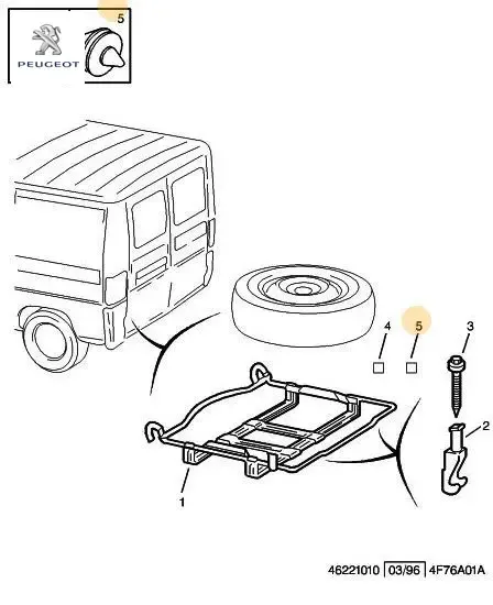 Stepne baglantı klıpsı boxer peugeot  resmi