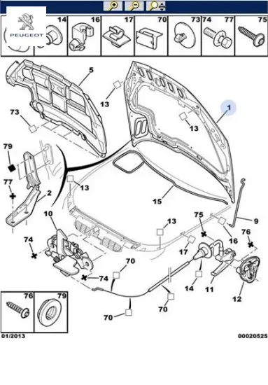 Motor kaputu    206   y.m peugeot pg20011a_tyg resmi