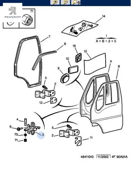 Kapı gergisi    jumper  1994 - 2002 peugeot  resmi