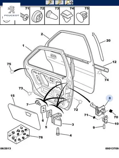 Kapı gergisi arka   saxo peugeot  resmi