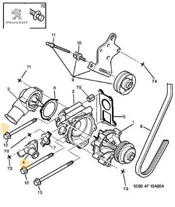 Bağlantı vidası peugeot  resmi