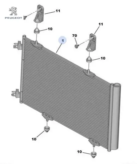 Klima radyatörü 301 peugeot  resmi