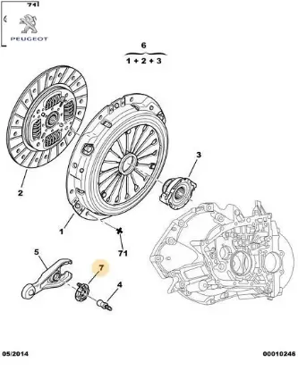 Debriyaj çatal plastiği kapalı stok peugeot 2117.66 resmi
