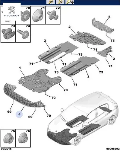 Ön tampon alt hava bakali peugeot  resmi