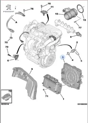 Enj.beyin bağlantı ayağı peugeot  resmi
