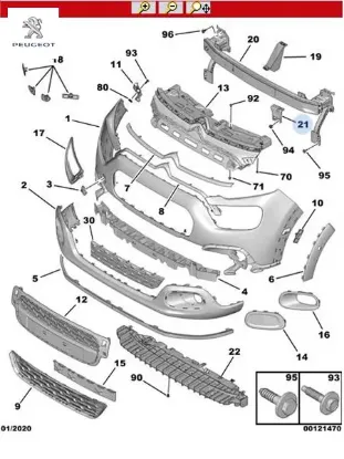 Bağl. Köşebendi peugeot  resmi