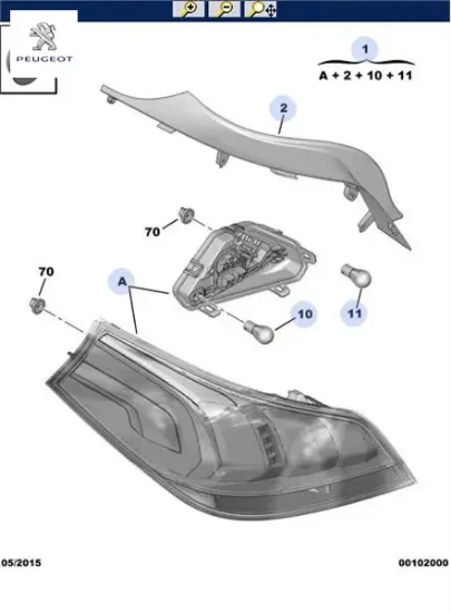 Stop lambası sol  508 peugeot  resmi