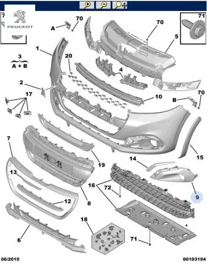 Tampon çıtası peugeot  resmi