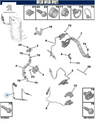 Egzoz fap kaptörü peugeot  resmi