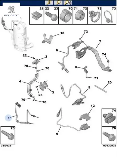 Egzoz fap kaptörü peugeot  resmi
