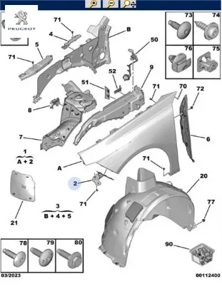 Ön çam mesnedi peugeot  resmi