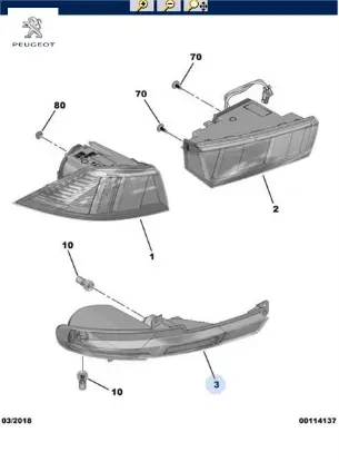Stop sol alt 508 peugeot  resmi