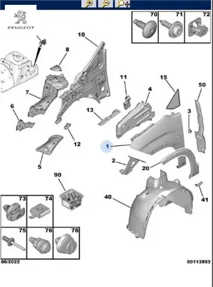 Sol ön çamurluk    rifter peugeot  resmi
