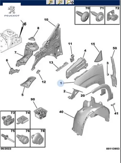 Sol ön çamurluk    rifter peugeot  resmi