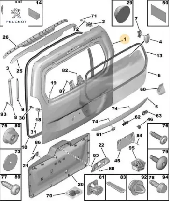 Bagaj kapak camı//peugeot peugeot  resmi