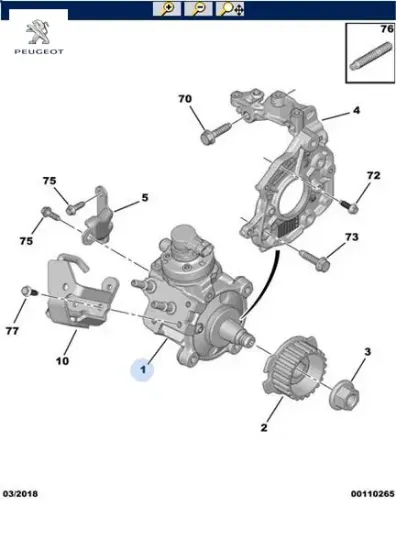 Mazot pompası  1.5 peugeot  resmi