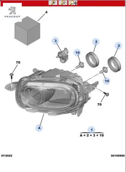 Far sol c3 16> peugeot  resmi