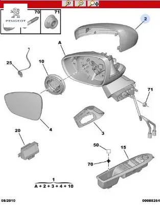 Ayna kapak sağ     c4 ıı peugeot 1608533780 resmi