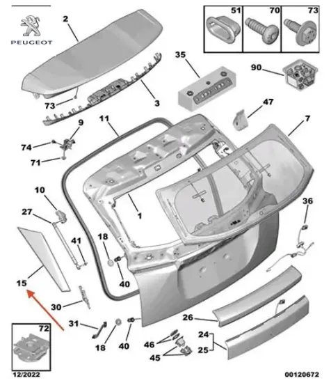 Hava deflektörü peugeot  resmi