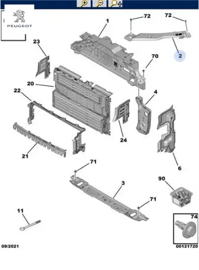 Ön panel yan sacı sağ     rıfter peugeot  resmi