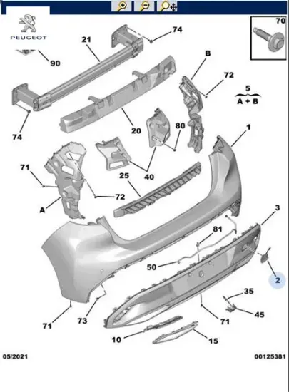 Ulaşma kapağı peugeot  resmi