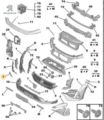 Ulaşma kapağı peugeot  resmi