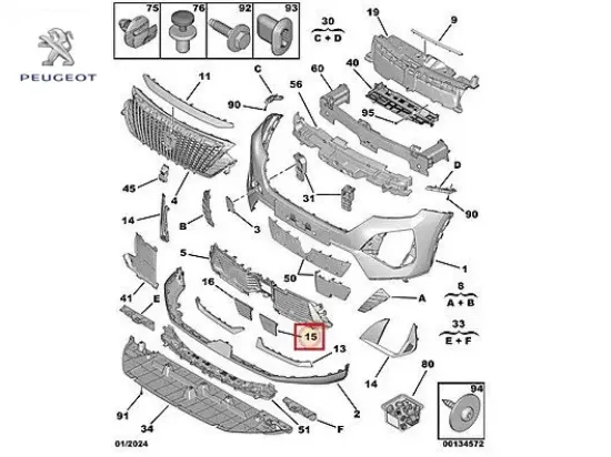 Ulaşma kapağı peugeot  resmi