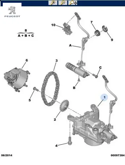 Yağ pompası 308 -mını cooper (ep6) peugeot 1001.F9/ v860164580 resmi