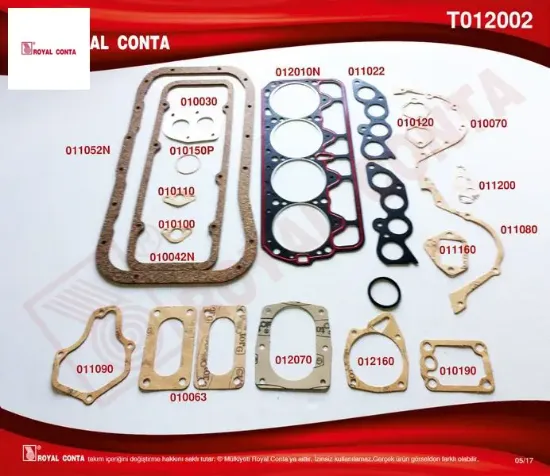 Motor takım conta keçesiz m131 dkş 1600 royal conta 5880247 resmi