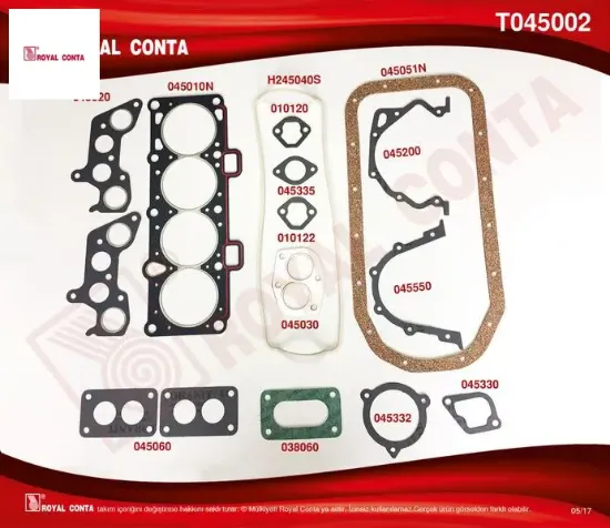 Motor takım conta keçesiz samara 1500 royal conta 210831000000 resmi