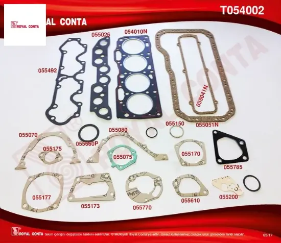 Motor takım conta std. Keçesiz uno-tipo-palıo-marea 1.4 royal conta 5892410 resmi