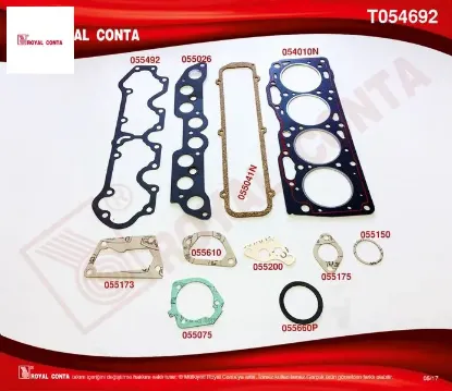 T054692n üst takım conta tıpo-uno 1.4 146 c1.000-c5.000 160 a.1000 keçe ve subap lastiği yok royal conta 5888262 resmi