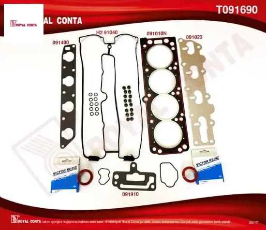 Üst takım conta vectra b 96 02 astra f 95 98 omega b 94 99 vectra a 92 95 2.0 16v x20xev 136hp keçel royal conta 90509837/ 1606770/ 90510218/ 1606774 resmi