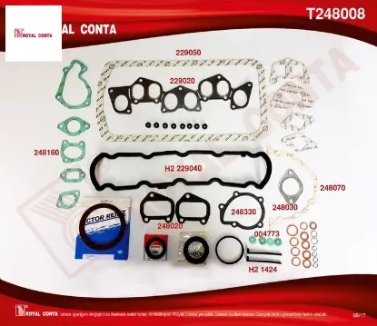 Motor takım conta skt keçeli skc siz p205-p305-306-partner 1.8d xud7 royal conta 197,37 resmi