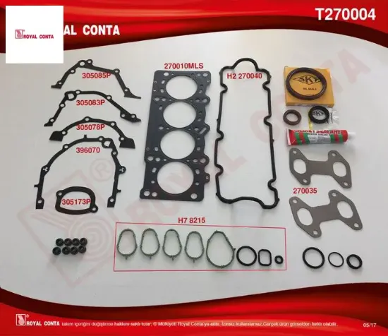 Motor takım conta skt keçeli/sub.lastikli palıo 1.2 8v 60-65 hp royal conta  resmi
