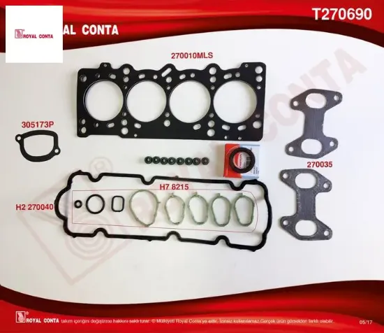 Üst takım conta palıo 1.2 8v ym 60-65hp 188a4.000 royal conta 71736315 resmi