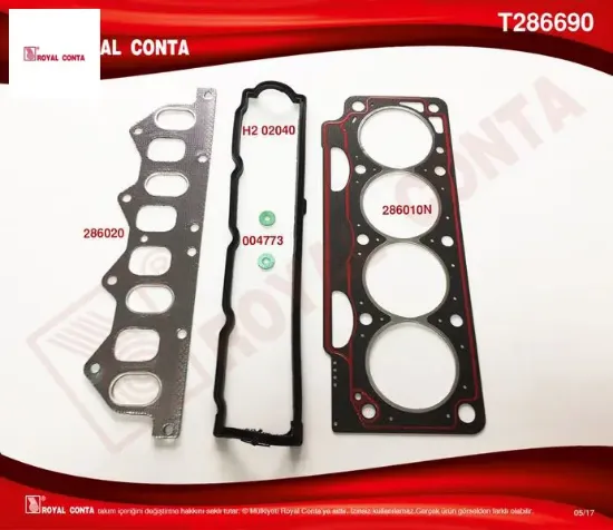 Üst takım conta clıo ı 91 1.8 laguna-megane ı 95 1.8-2.0 f3p 710/f3p 714 keçesiz royal conta 7701467058 resmi