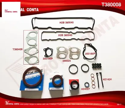 Motor takım conta keçeli lastikli partner-berlıngo-c15-jumpy-xsara 1.9 dw8 royal conta 0197.X6 resmi