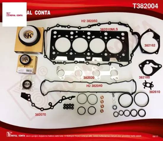 Motor takım conta skt keçeli/sub.lastikli clıo-mgn 1.5 dci royal conta  resmi