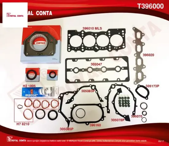 Motor takım conta keçeli albea-marea 1.2 16v royal conta  resmi
