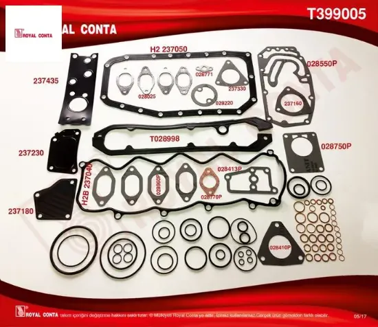 Motor takım conta skc siz ducato 2.8 d 98-02 royal conta  resmi
