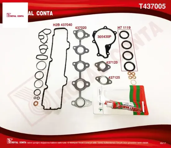 Motor takım conta takım c. Skc.keçe ve s.lastiği yoktur skcsiz fıesta 02 08 fusıon 02 08 1.4 tdcı 20 royal conta 2s6q6008/ 0197.Av resmi