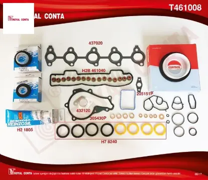 Motor takım conta reınz keçeli s.lastikli tam tk. Skcsiz focus ıı 1.6 tdcı 04 11 fıesta 1.6 tdcı 02 royal conta 3m5q6008aa/ 0197.07 resmi