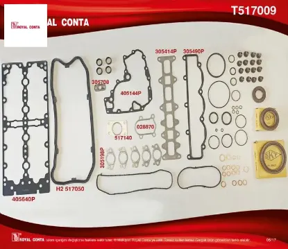 Motor takım conta skc siz ducato 2.3 jtd corteco keçeli ve subap lastikli 133429 motordan sonra royal conta 504049360 resmi