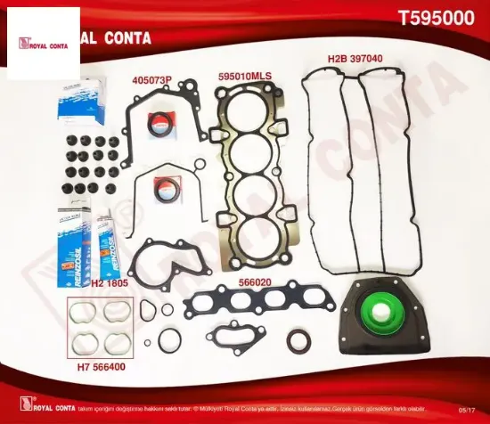 Motor takım conta reınz keçeli subp.last focus ıı 1.6 16v 03-07 100hp royal conta 4m5g 6008 resmi