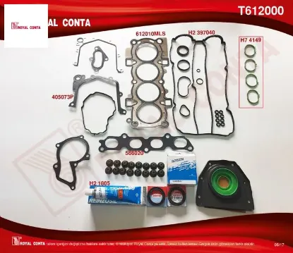 Motor takım conta reınz keçeli s lastikli fıesta vı 1.4 16v 97hp 10/08 royal conta 8a6g6008aa resmi