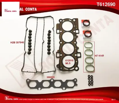 Üst takım conta corteco keçeli s lastikli skc .Fıesta Vı 1.4 16v 97hp 10/08 royal conta 8a6g6008 resmi