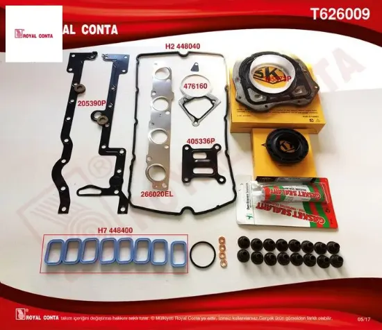 Motor takım conta skt keçe subap las skc siz boxer-jumper 2.2 hdi 100/120 p22dte euro4 royal conta  resmi